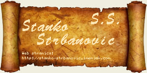 Stanko Štrbanović vizit kartica
